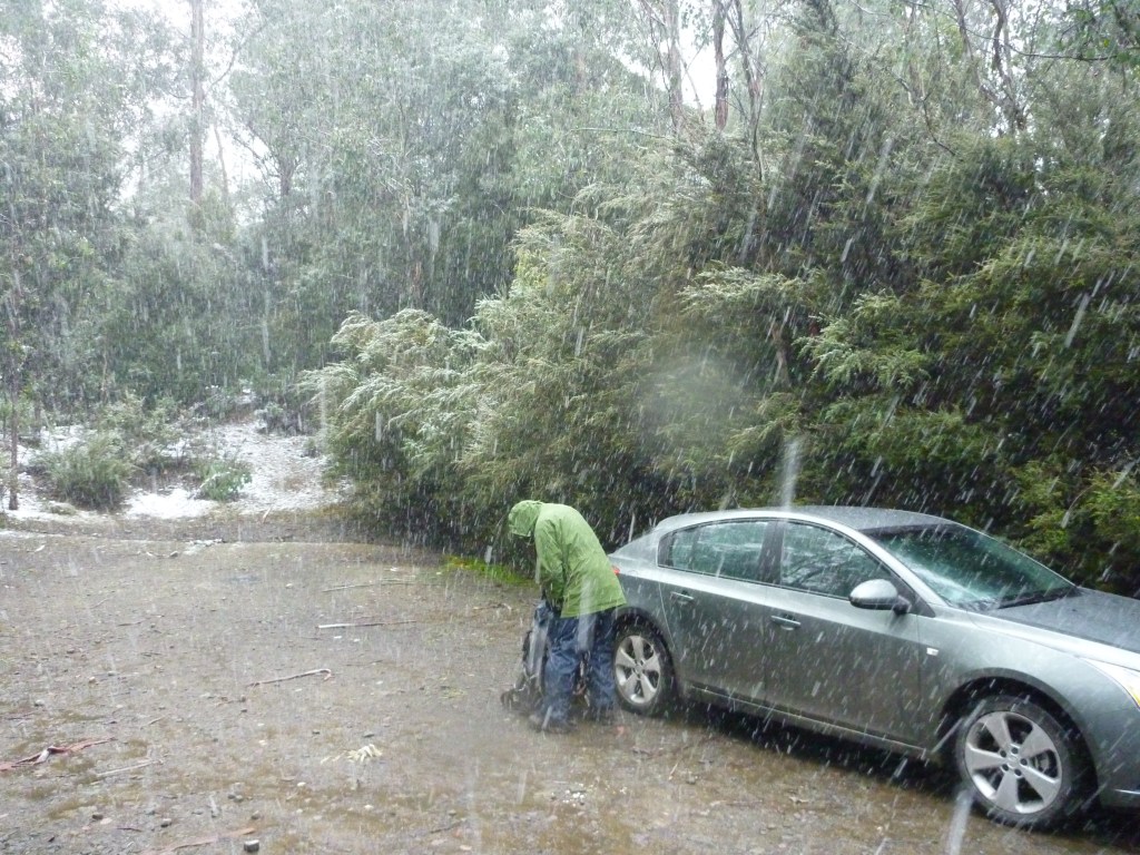 Walls of Jerusalem car park. Tasmania.