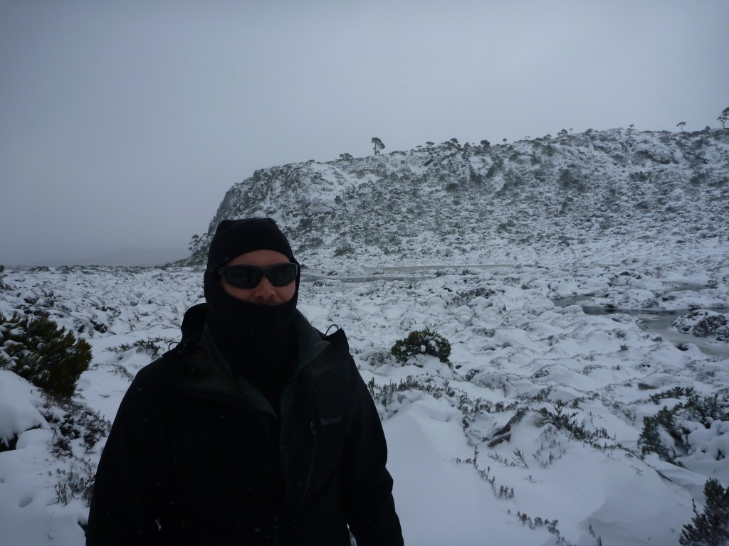  Dressed for the conditions.Walls of Jerusalem. Tasmania.