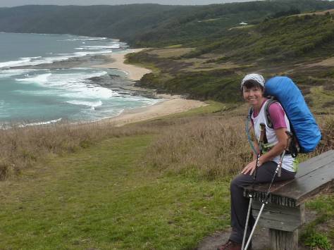 View along Great Ocean coastline.