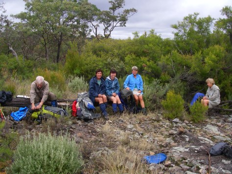 Hunkering down out of the cold wind.