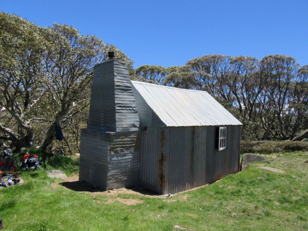Tin Hut. Upper Finn River. . Kosciuszko National Park.
