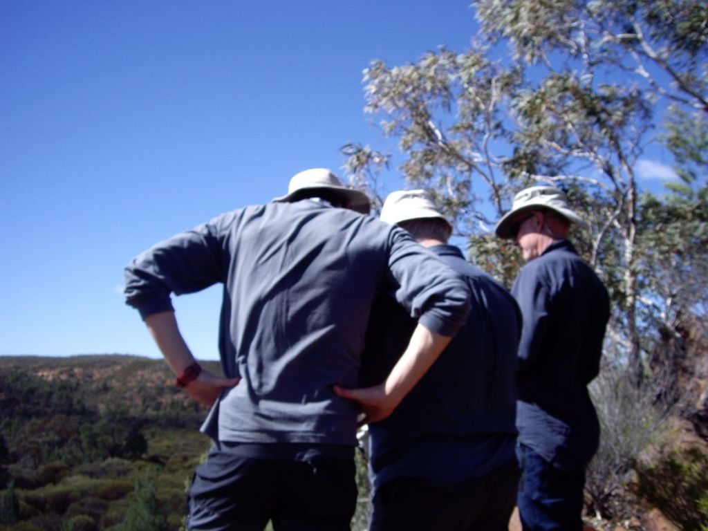 The navigators at work Freeling Heights. Nth Flinders Ranges.