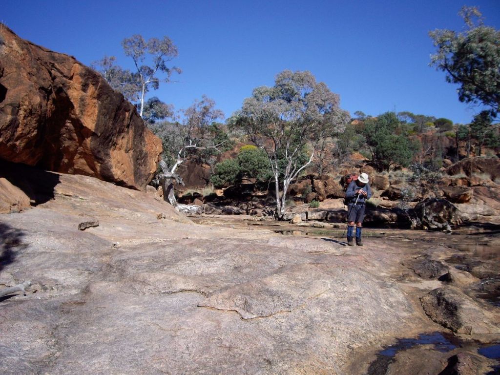 Granite terrain of the upper Granite Plateau Creek. Mawson Plateau.