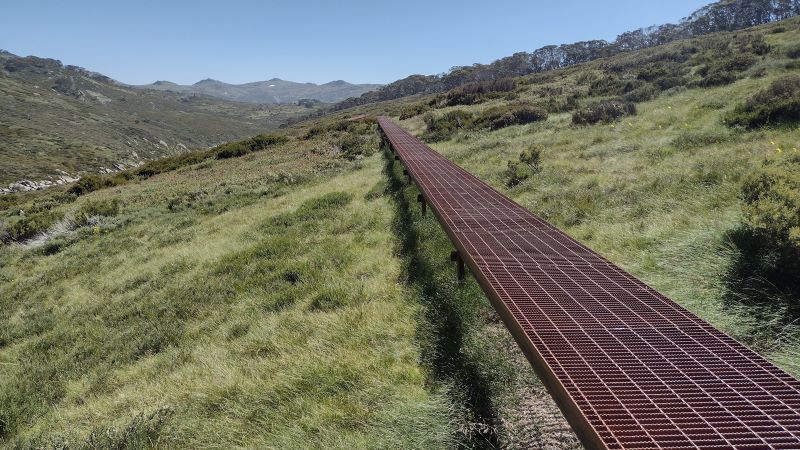 Corten Steel boardwalk. Kosciuszko National Park