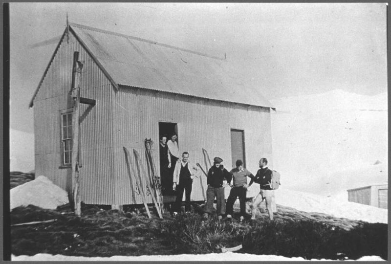 Pounds Creek Hut, now Illawong Hut in 1940s. Kosciuszko National Park.