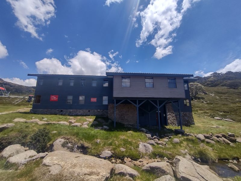 Renovated chairlift station at Charlotte village terminal. Kosciuszko National Park.