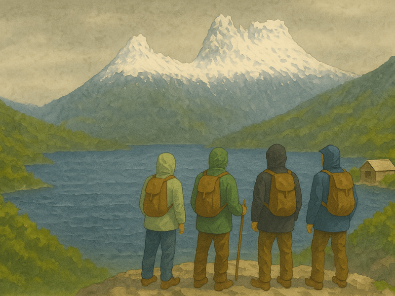 A nostalgia trip to Tassie with my sons. Cradle Mountain and Cape Raoul .