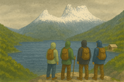 A nostalgia trip to Tassie with my sons. Cradle Mountain and Cape Raoul .