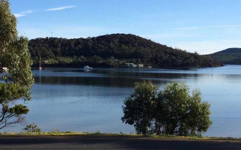 Parsons Bay from Lucky Ducks Cafe. Nubeena. Tasmania.