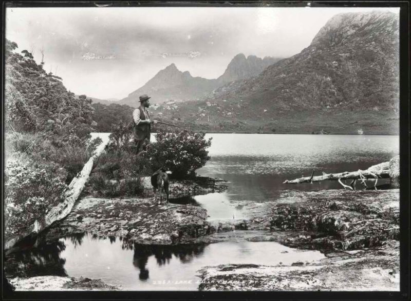 Photo of Gustav Weindorfer. Cradle Mountain.