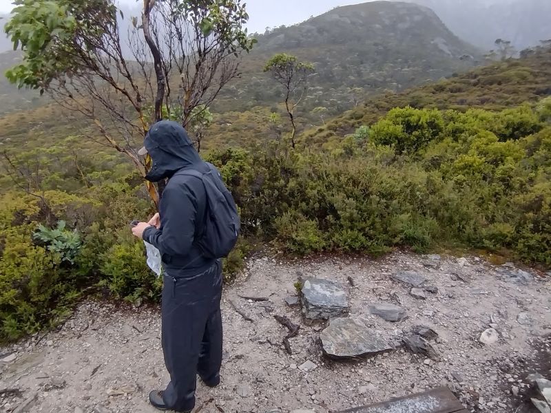 Wet weather gear. Cradle Mountain