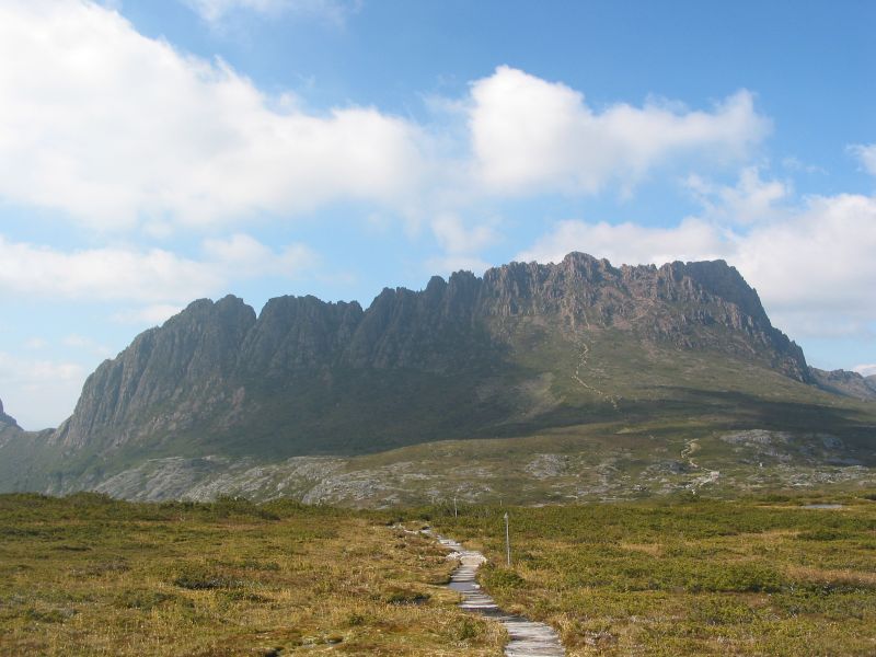 Cradle Plateau on a fine late summer day in 2007. Cradle Mountain National Park. Tasmania.